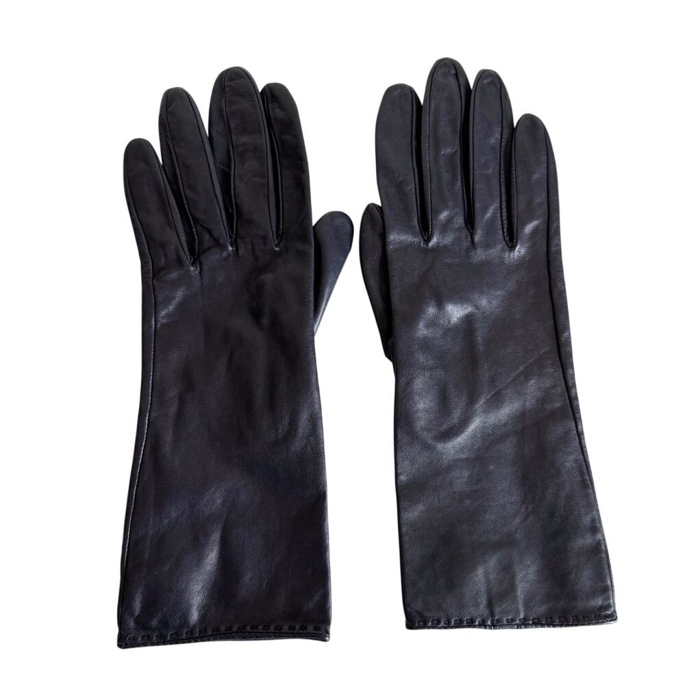 Nordstrom Leather Gloves Dark Navy Blue | Size: 7.5 Women's
